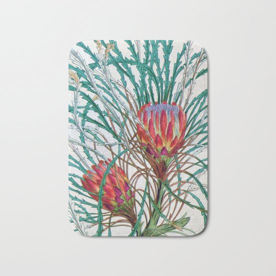 A Protea flower Bath Mat