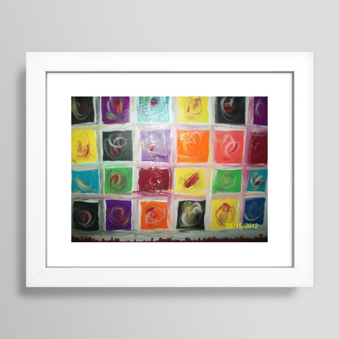bright, colorful and cheeful painting on 16x20 canvas Framed Art Print by  Alicia Bradford