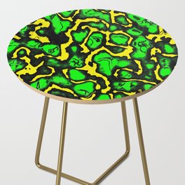 Ancient emerald green and gold Side Table