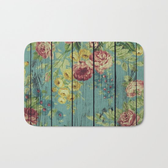 Flowers on Wood 08 Bath Mat