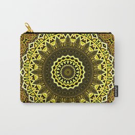 Elegant Floral Golden Mandala pattern Carry-All Pouch