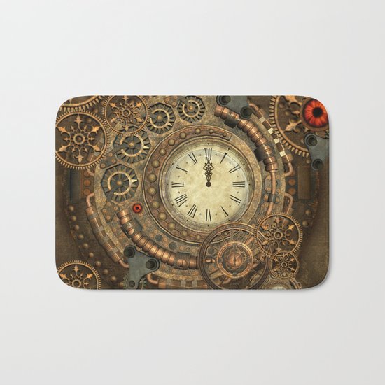 Steampunk, clockwork Bath Mat