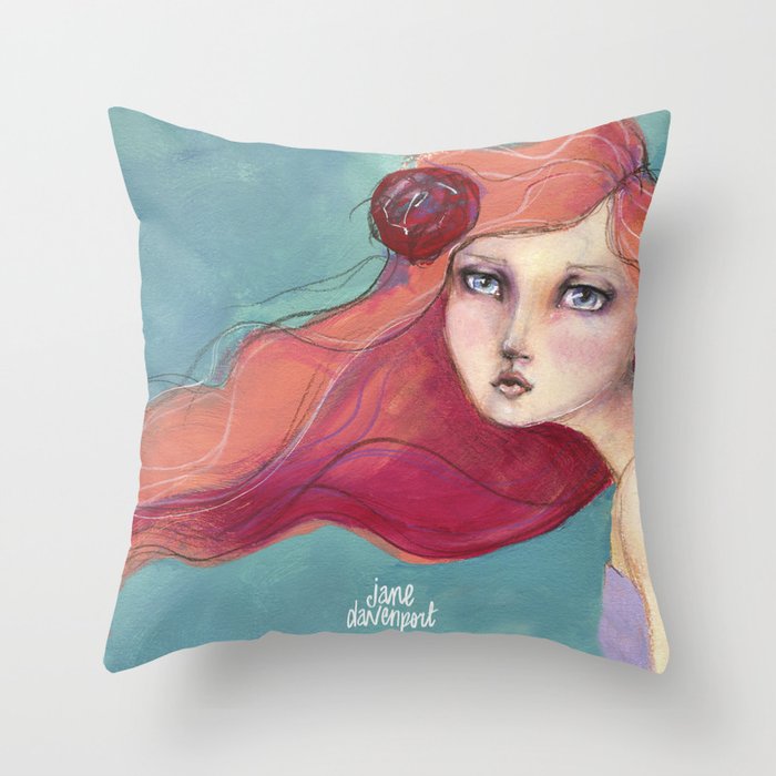 Beautiful Faces by Jane Davenport Throw Pillow