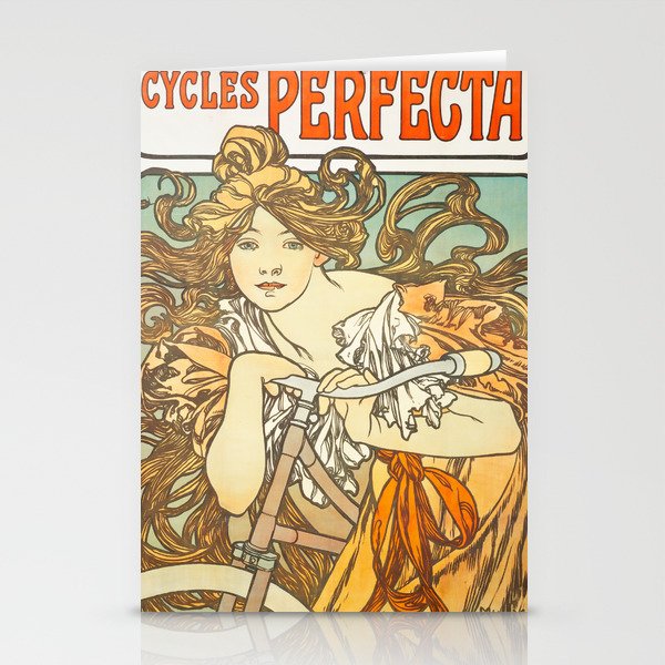 Cycles Perfecta by Alphonse Mucha, 1902 Stationery Cards