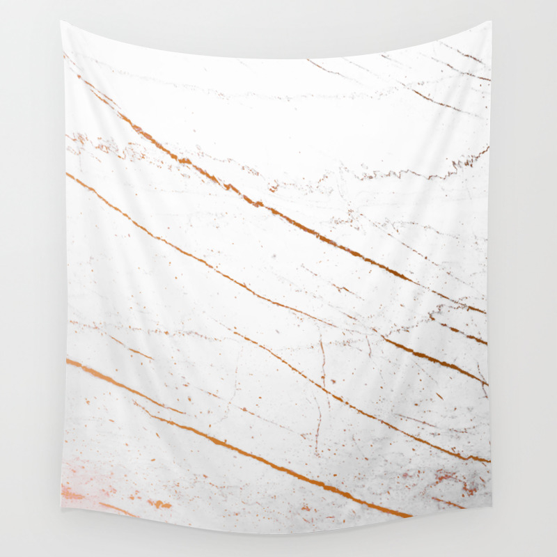 Rose Gold Marble Society6 Decor Buyart Wall Tapestry By 83oranges Society6