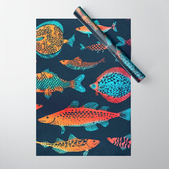 Fish outlet wrapping paper