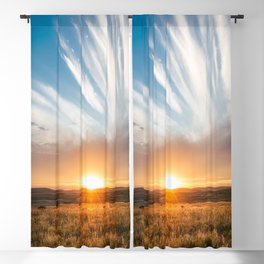 Grand Exit - Golden Sunset on the Oklahoma Prairie Blackout Curtain