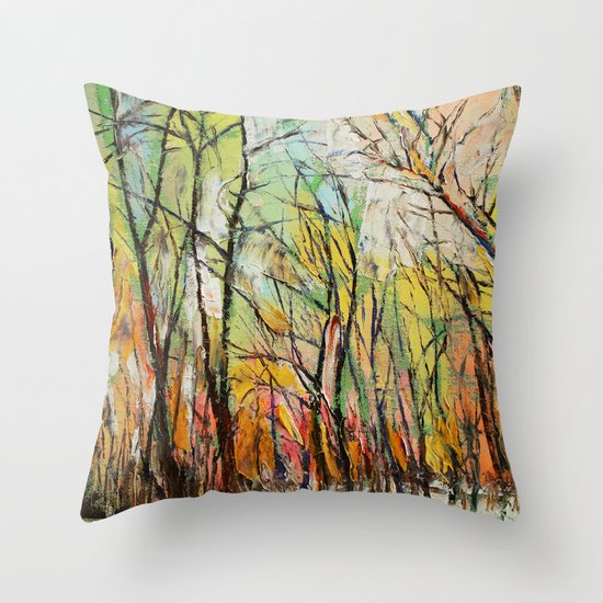 Winter Trees Throw Pillow
