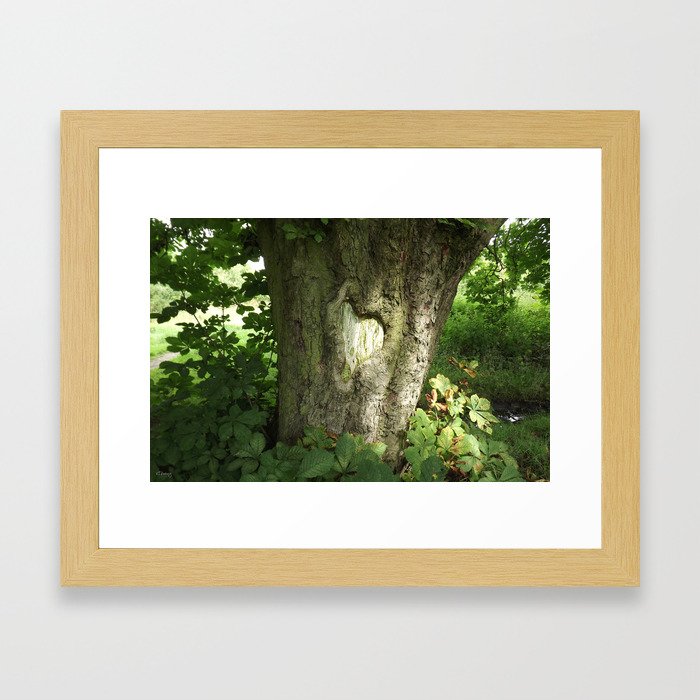 Tree Love Heart Framed Art Print
