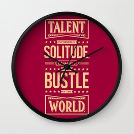 Lab No. 4 Talent Is Formed Johann Goethe Life Motivational Quotes Wall Clock