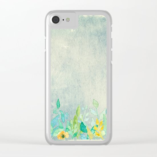 flowers in a meadow - Floral Clear iPhone Case