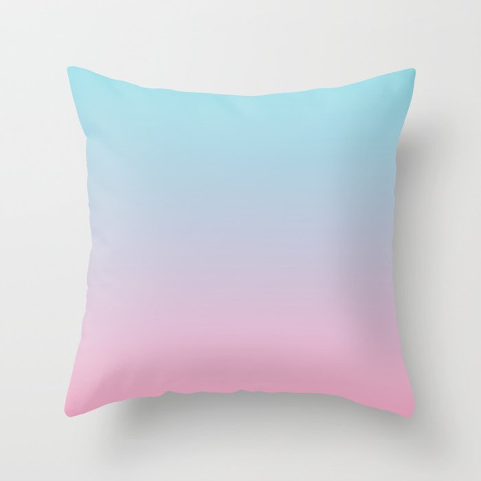 PINK DAWN Pastel colors Ombre pattern  Throw Pillow