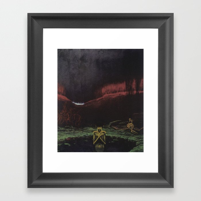 Untitled (Hell), by Zdzisław Beksiński Framed Art Print