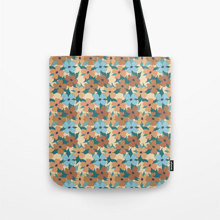 blue cream brown floral nautical dogwood symbolize rebirth and hope Tote Bag