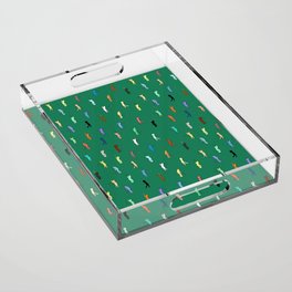 Retro Golf Pattern Acrylic Tray