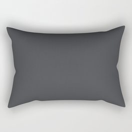 Dunn & Edwards 2019 Curated Colors Dark Engine (Dark Gray / Charcoal Gray) DE6350 Solid Color Rectangular Pillow