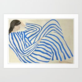Sofia Lind - Bored Blue Art Print