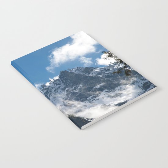 Snow Covered Peaks in Yosemite National Park Notebook