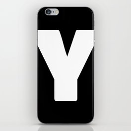 Y (White & Black Letter) iPhone Skin