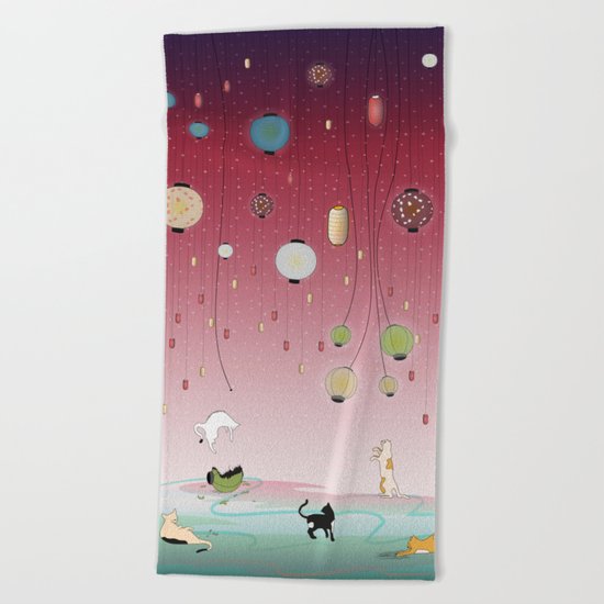 Cat's Paradise Beach Towel