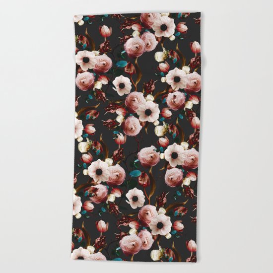 FLORAL PATTERN XII Beach Towel