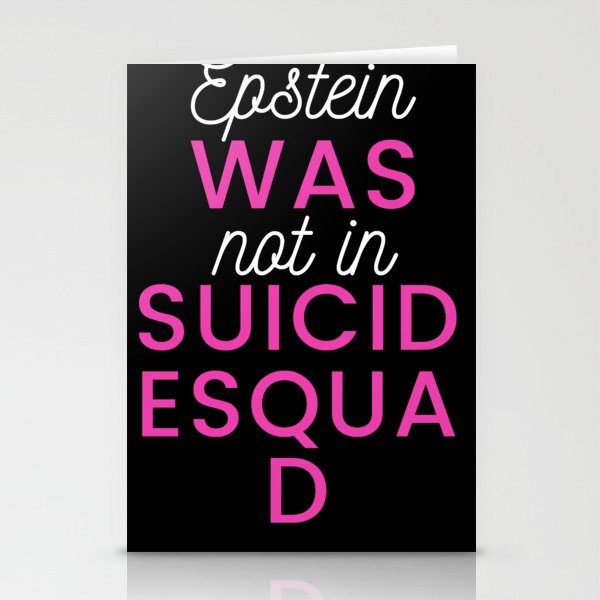 Epstein was not involved in Suicide Squad Stationery Cards