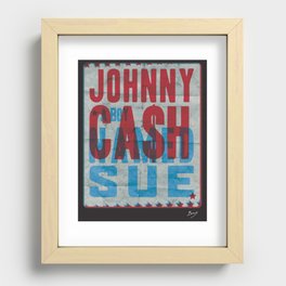 Johnny Cash A Boy Named Sue Recessed Framed Print