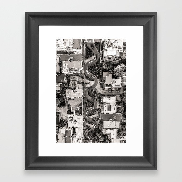 Lombard Street, San Francisco Framed Art Print