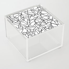 Abstract pattern - black and white. Acrylic Box