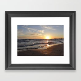 Sunset By The Beach Framed Art Print