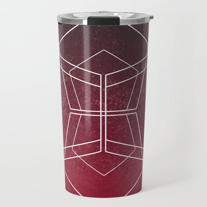 Geometric - Pink Travel Mug