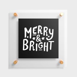 Merry and Bright (white) Floating Acrylic Print