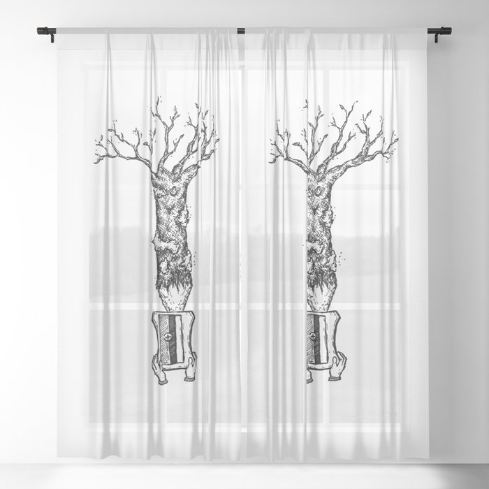 Sapling Sharpener Sheer Curtain