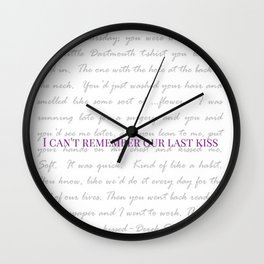 Last Kiss  Wall Clock