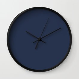 INDIGO BLUE Deep Navy solid color Wall Clock