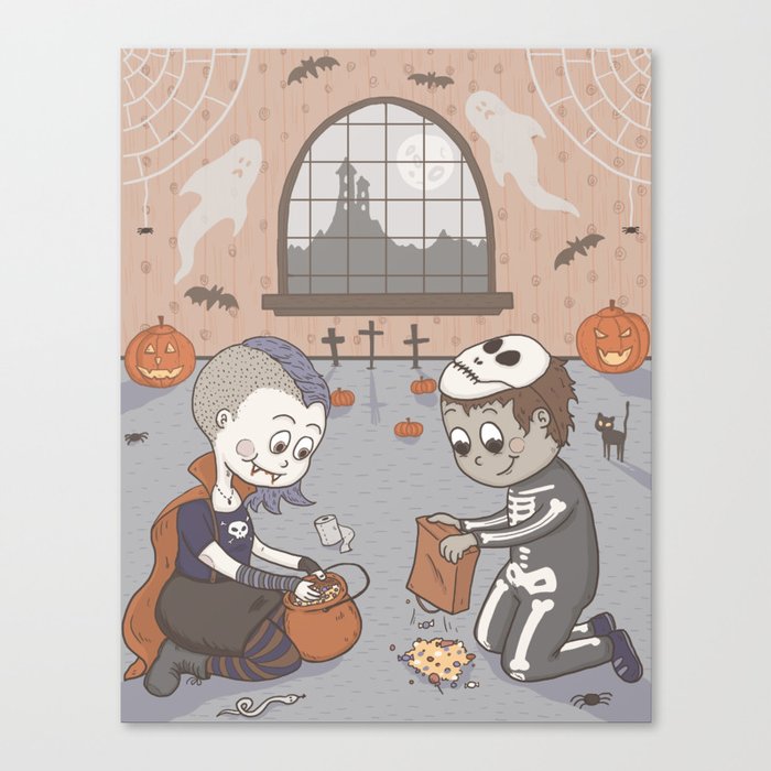 Halloween Love Canvas Print