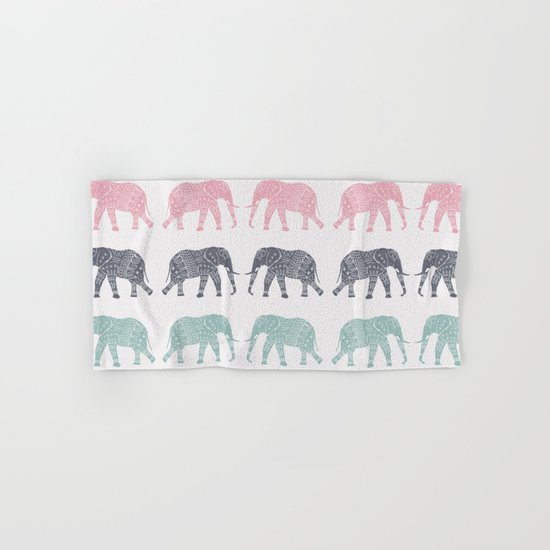Elephant Pattern Hand & Bath Towel