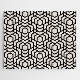 Black and Beige Tessellation Line Pattern 38 Pairs DE 2022 Popular Color Crisp Muslin DE6212 Jigsaw Puzzle