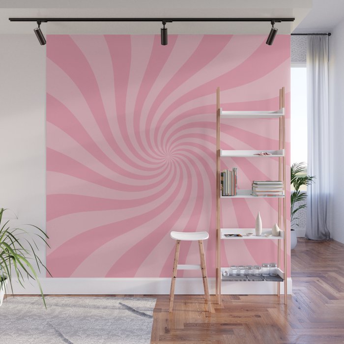 Pinkie Spiraling Wall Mural