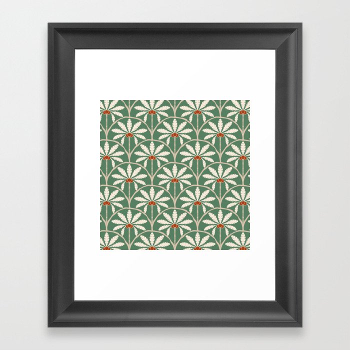 Palm Trees (Green)  Framed Art Print