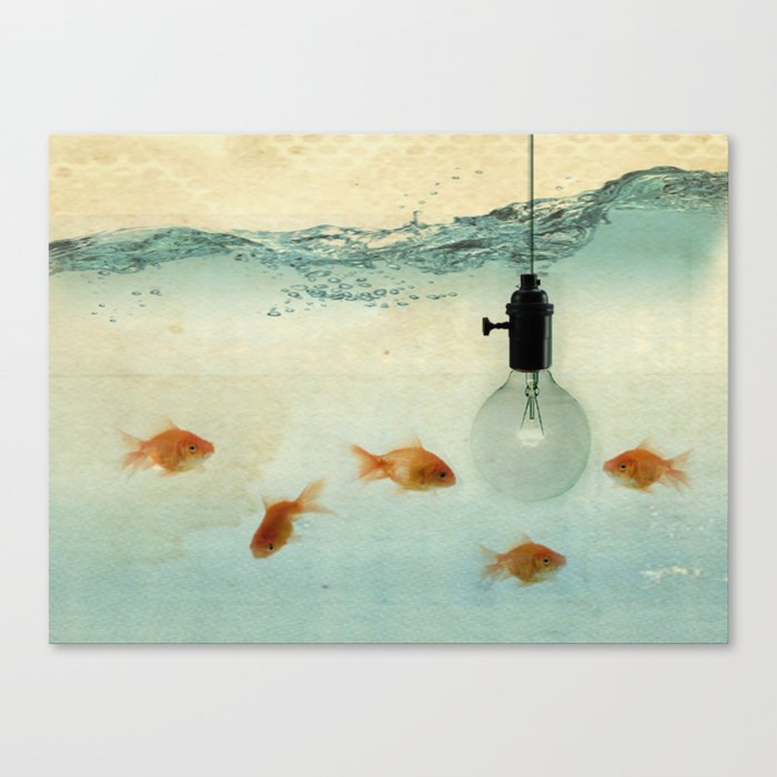 Fishing for ideas Canvas Print