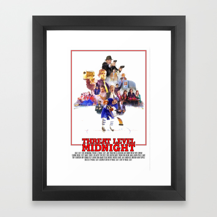 The Office Threat Level Midnight Framed Art Print By The Office Threat Level Midnight Framed Art Print