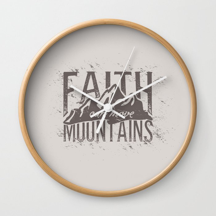 Faith Can Move Mountains Wall Clock