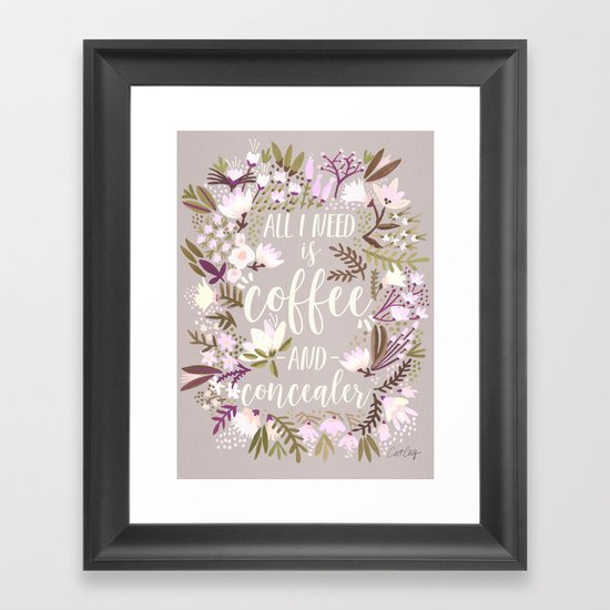 Coffee & Concealer – Spring Palette Framed Art Print