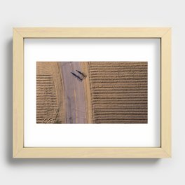 Campagne biking on the road Recessed Framed Print