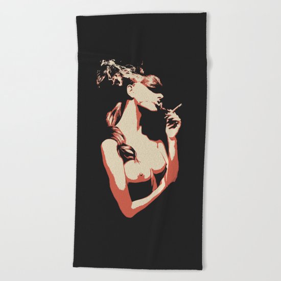 Sex & Cigarette Beach Towel