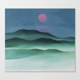 Pink Moon over Water (1924) by Georgia O'Keeffe Canvas Print