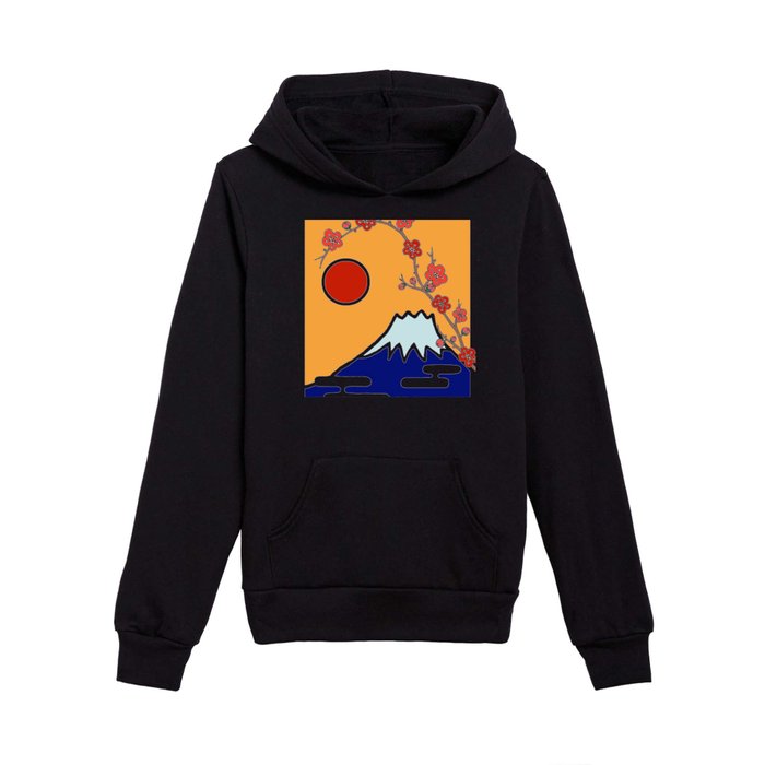 Mount fuji boys hoodie cheap