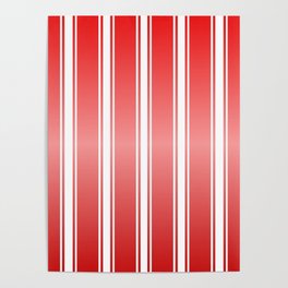 Red Racing Stripes Poster