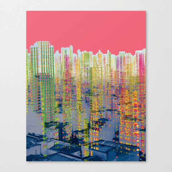 Fragmented Worlds II IV Canvas Print